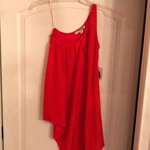 Orange asymmetrical dress